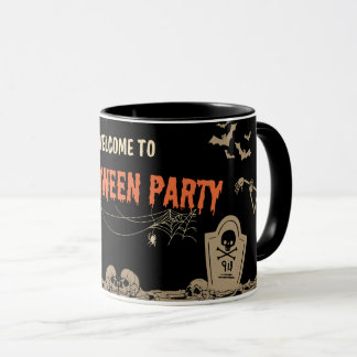 Taza Lindo y espeluznante calabacín de Halloween y negr