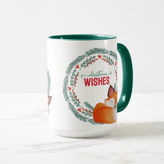Taza Lindo Zorro Durmiendo Navidad (Anverso derecho)