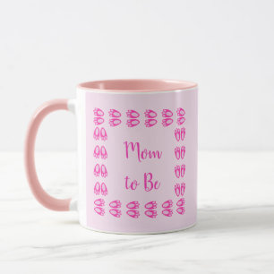 Taza Lindos pies de conejo de bebé niña rosa Pascua fut
