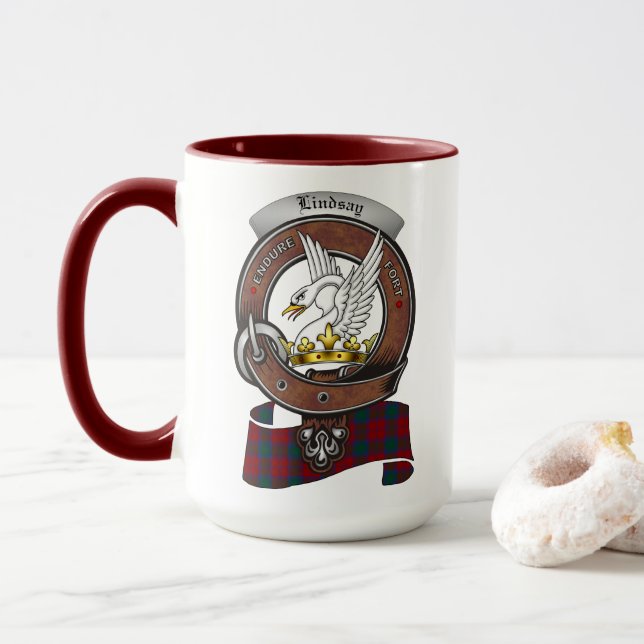 Taza Lindsay Clan Badge Combo 15oz Mug (Con donut)