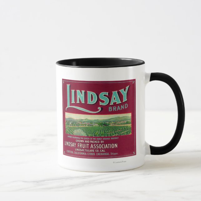 Taza Lindsay Naranja LabelLindsay, CA (Derecha)