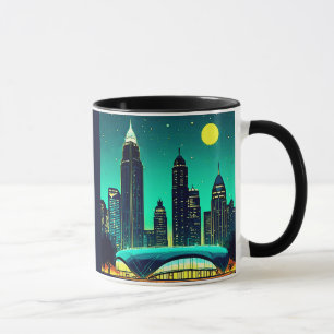 Taza Línea aérea de Atlanta bajo un cielo estrellado