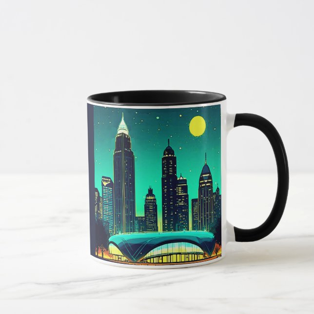 Taza Línea aérea de Atlanta bajo un cielo estrellado (Derecha)