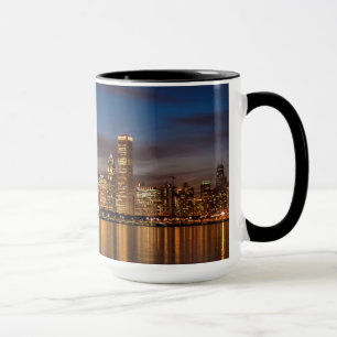 Taza Línea Aérea De Chicago De Noche