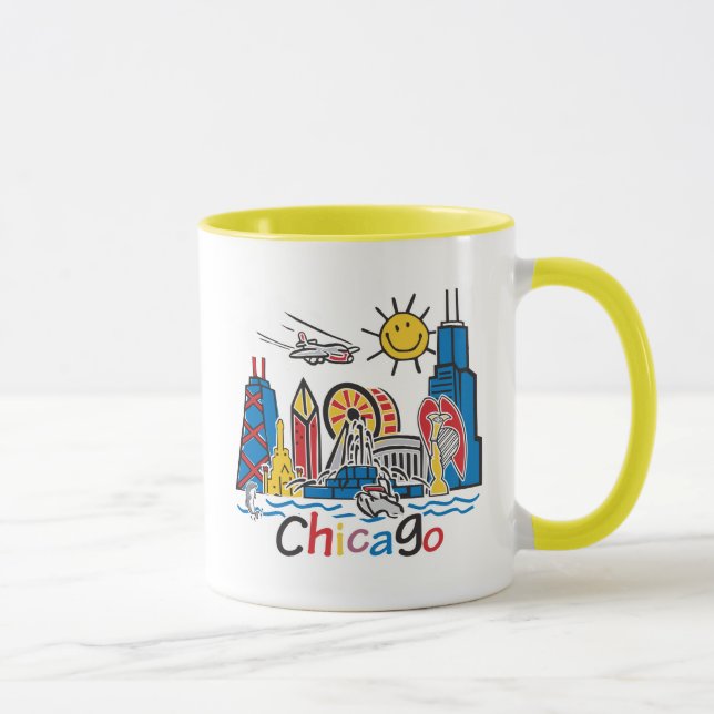 Taza Línea aérea de Chicago Kids (Derecha)