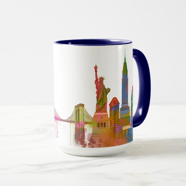 Taza Línea aérea de Nueva York - Arcoiris (Anverso derecho)