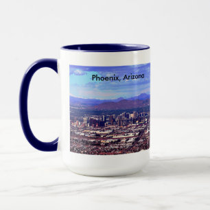 Taza Línea aérea de Phoenix Arizona en horario de veran