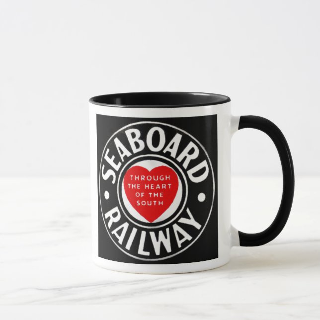 Taza Línea de aire del litoral logotipo ferroviario del (Derecha)