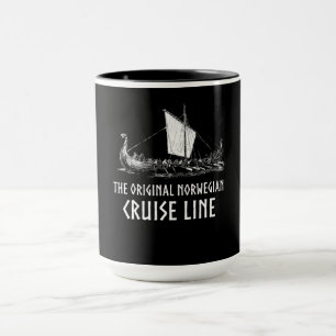 Taza Línea De Crucero De Buques Viseros Odin Y Valhall
