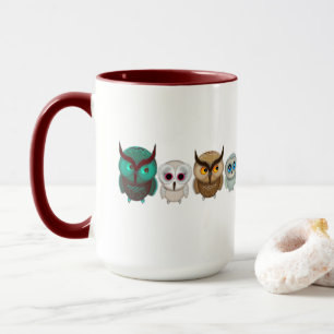 Taza Línea encantadora de búhos