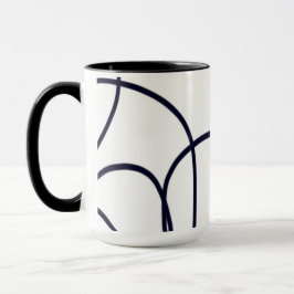 Taza Línea minimalista Arte Negro y Blanco
