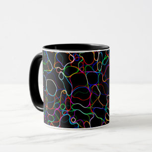 Taza Líneas de Neon Multicolor