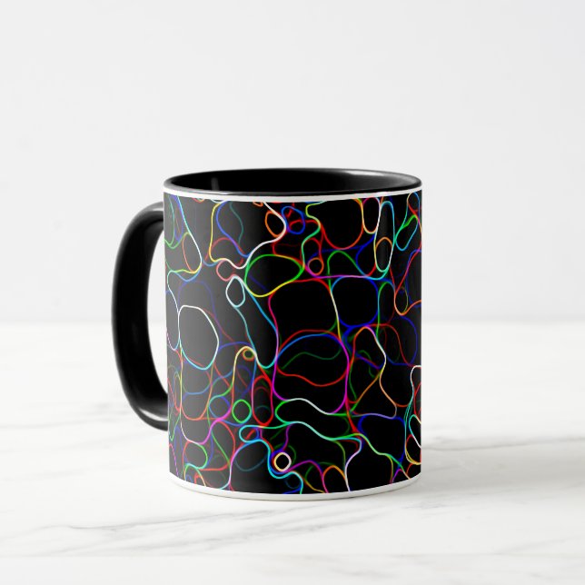 Taza Líneas de Neon Multicolor (Anverso izquierdo)