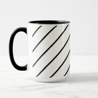 Taza Líneas diagonales (negro)