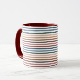 Taza Líneas minimalistas de arcoíris apagado