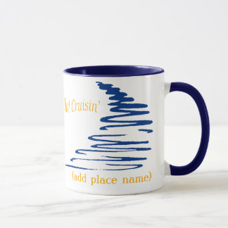 Taza Líneas Onduladas_Solo Cruisin' plantilla de menció