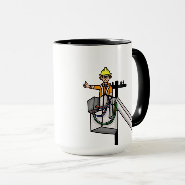 Taza Lineman en Pole Mug (Anverso derecho)