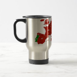 Taza lingüística del viaje del mapa de Europa del
