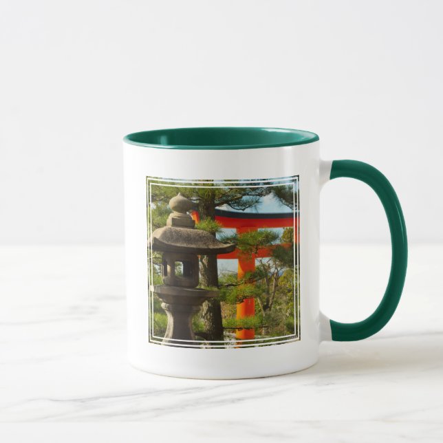 Taza Linterna de piedra y puerta Torii (Derecha)