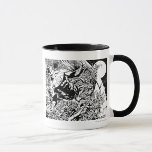 Taza Linterna verde y la luna - blanco y negro