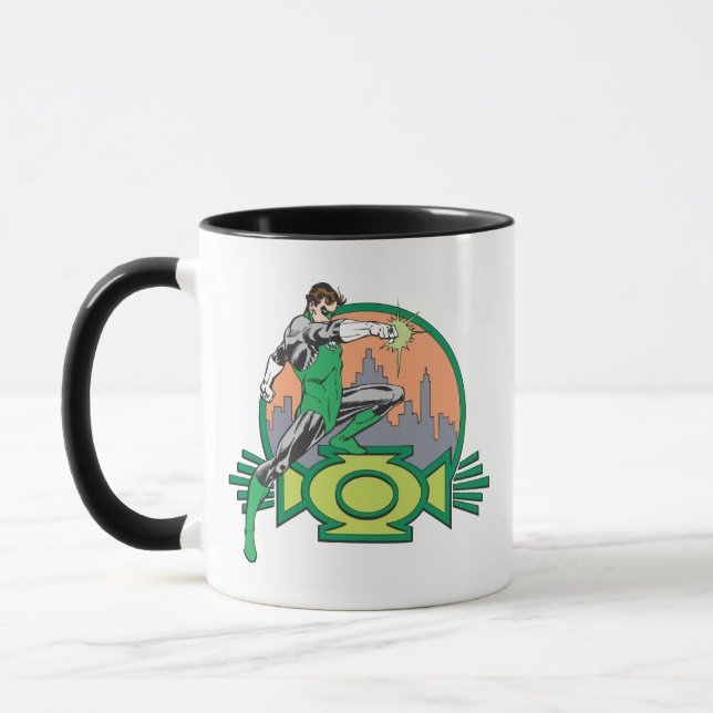Taza Linterna verde y paisaje urbano (Izquierda)