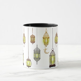 Taza Linternas Ramadán Mubarak Oriental Árabe Musulmán
