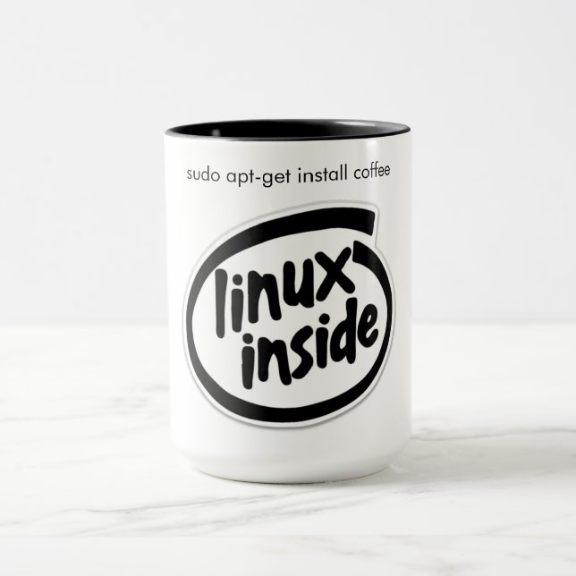 Taza Linux dentro - Sudo Coffee Mug (Centro)