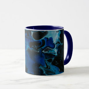 Taza Líquido psicodélico azul oscuro