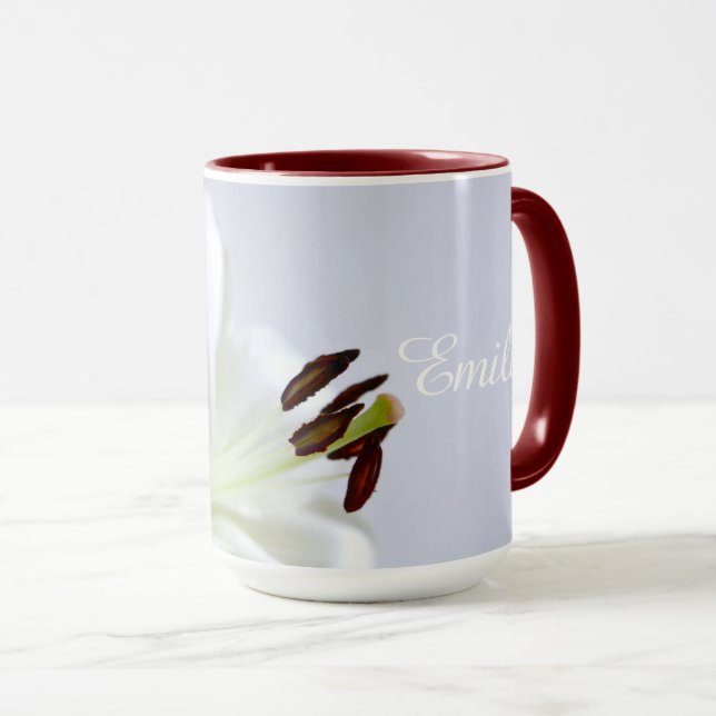 Taza Lirio blanco, flor. (Anverso derecho)