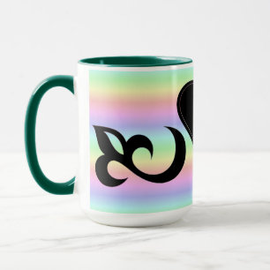 Taza Lirio cardíaco arcoiris y mariposa