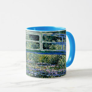 Taza Lirios de agua y puente japonés,