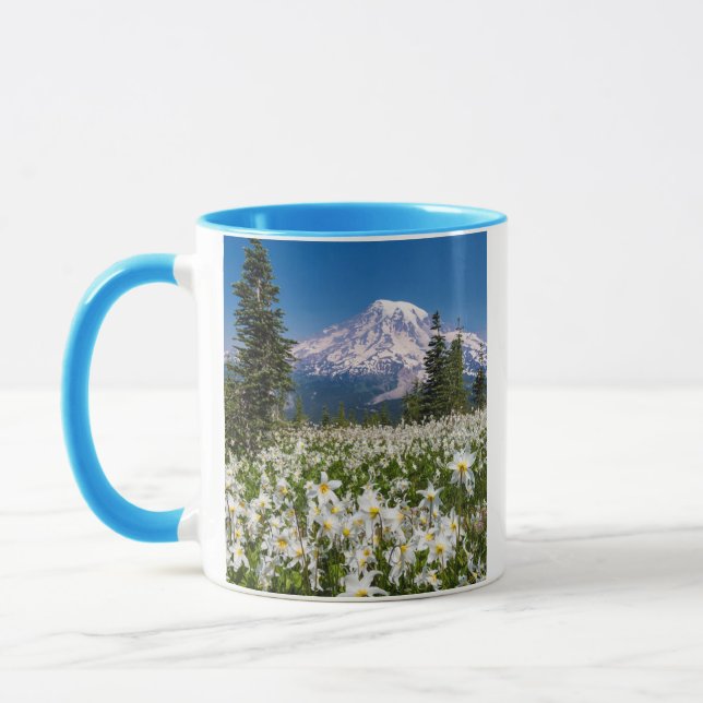 Taza Lirios de avalancha y Monte Rainier 2 (Izquierda)