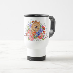 Taza lisa del viaje del perro chino de la