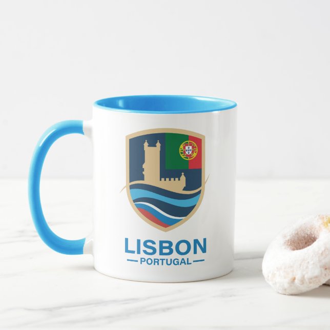 Taza Lisboa Portugal Europa (Con donut)