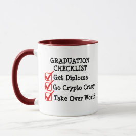 Taza Lista de control de graduación Mug, regalo único d