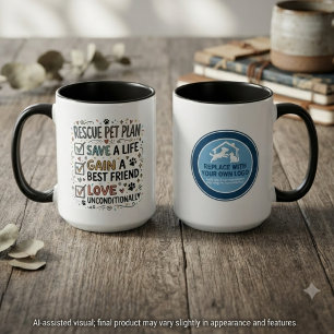 Taza Lista de Verificación y Logotipo del Plan de Resca