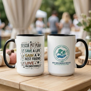 Taza Lista de Verificación y Logotipo del Plan de Resca