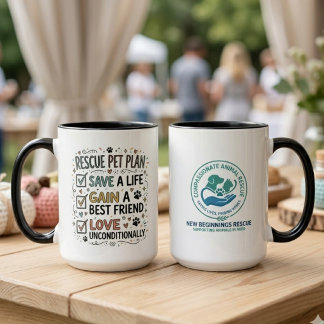 Taza Lista de Verificación y Logotipo del Plan de Resca