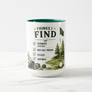 Taza Lista divertida de la vida diaria de golf