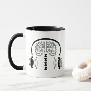 Taza Listado de Música en el Cerebro Gris