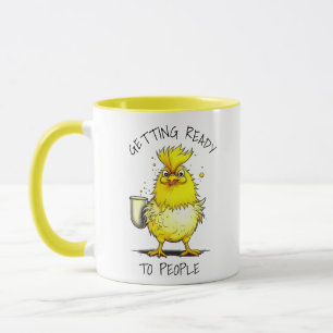 Taza Listo para la gente   divertido cita de café