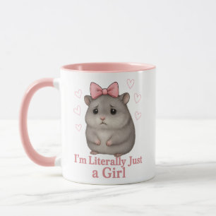 Taza Literalmente Soy Solo una Chica Hamster Triste Div