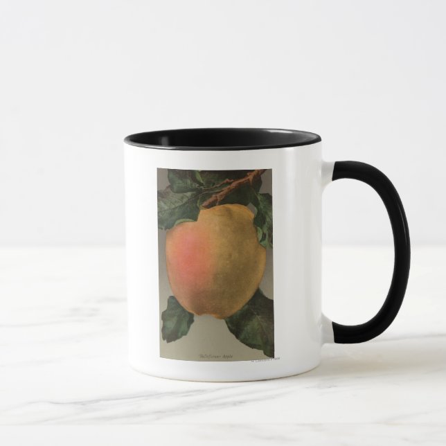 Taza Litografía de cromo de fruta de manzana de Bellefl (Derecha)