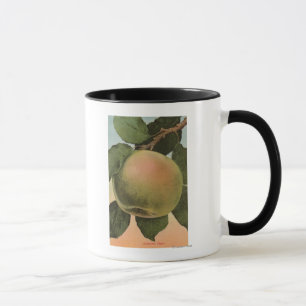 Taza Litografía de cromo de fruta de Newtown Pippen