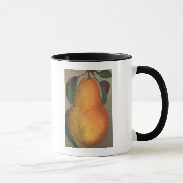Taza Litografía de cromo de fruta de Pear de Bartlett (Derecha)
