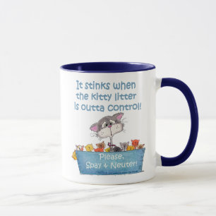 Taza Litro Kitty Stinks