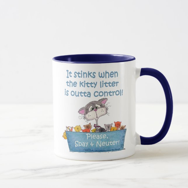 Taza Litro Kitty Stinks (Derecha)