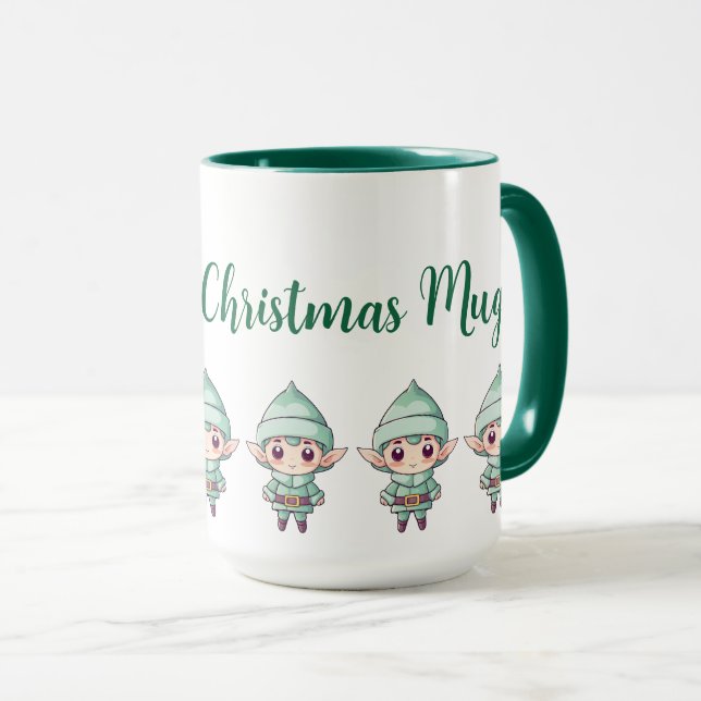Taza Little Bosy Elf Xmas Magic Personalizado (Anverso derecho)