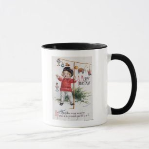 Taza Little Boy que muestra sus regalos
