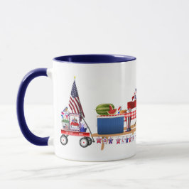 Taza Little Red Truck Patriotic Picnic